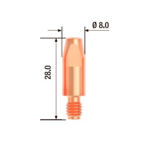 FUBAG Контактный наконечник M6х28 мм ECU D=1.6 мм  (25 шт.) в Якутске фото