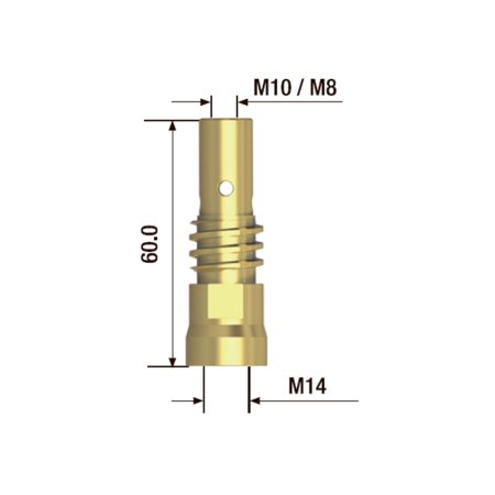 FUBAG Адаптер контактного наконечника сварочного аппарата  M10х60 мм (2 шт.) в Якутске фото