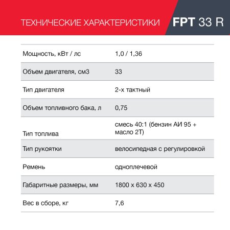 Бензиновый триммер FUBAG FPT 33R в Якутске фото