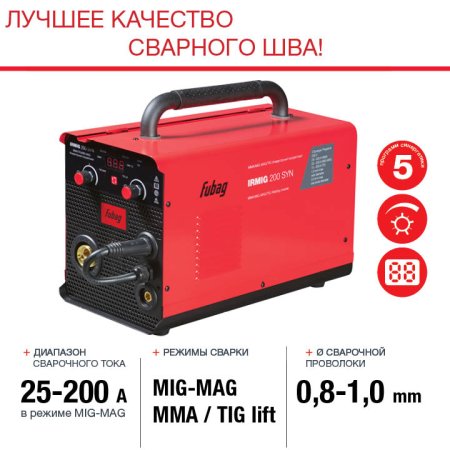 FUBAG Сварочный полуавтомат IRMIG 200 SYN с горелкой 250 А 3 м в комплекте в Якутске фото