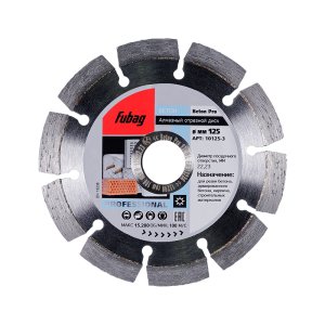 Алмазный отрезной диск FUBAG Beton Pro D125 мм/ 22.2 мм по бетону в Якутске фото