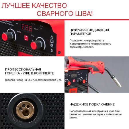 FUBAG Сварочный полуавтомат IRMIG 200 SYN с горелкой 250 А 3 м в комплекте в Якутске фото