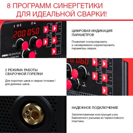 FUBAG Сварочный полуавтомат IRMIG 208 SYN PLUS c горелкой FB 250 3m в Якутске фото