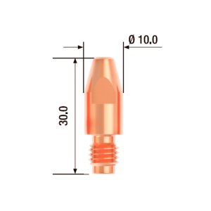FUBAG Контактный наконечник M8х30 мм ECU D=1.4 мм (10 шт.) в Якутске фото