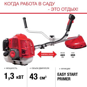 FUBAG Бензиновый триммер FPT 43 + Триммерная леска  сечение витой квадрат L 130 м * 2.4 мм в ПОДАРОК в Якутске фото