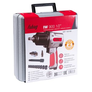 FUBAG Пневмогайковерт ударный IW900 1/2 дюйма + набор головок в кейсе в Якутске фото