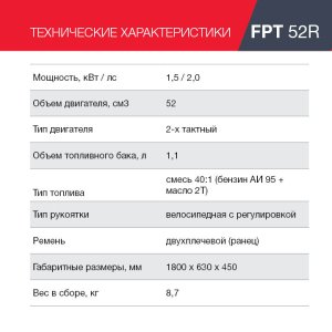 Бензиновый триммер FUBAG FPT 52R в Якутске фото