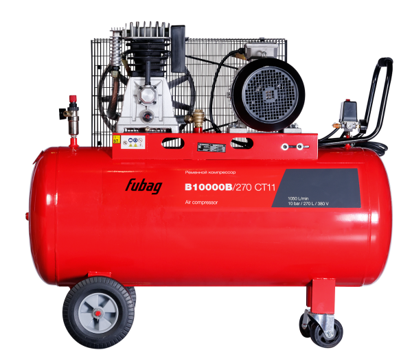 Ременной одноступенчатый компрессор FUBAG B10000B/270 CT11 + Набор пневмоинструмента 34 предмета (в кейсе) + Набор пневмоинструмента Basic S1000 3 предмета в ПОДАРОК! в Якутске фото