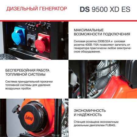 FUBAG Дизельный генератор (одно- и трехфазный) с электростартером DS 9500 XD ES в Якутске фото